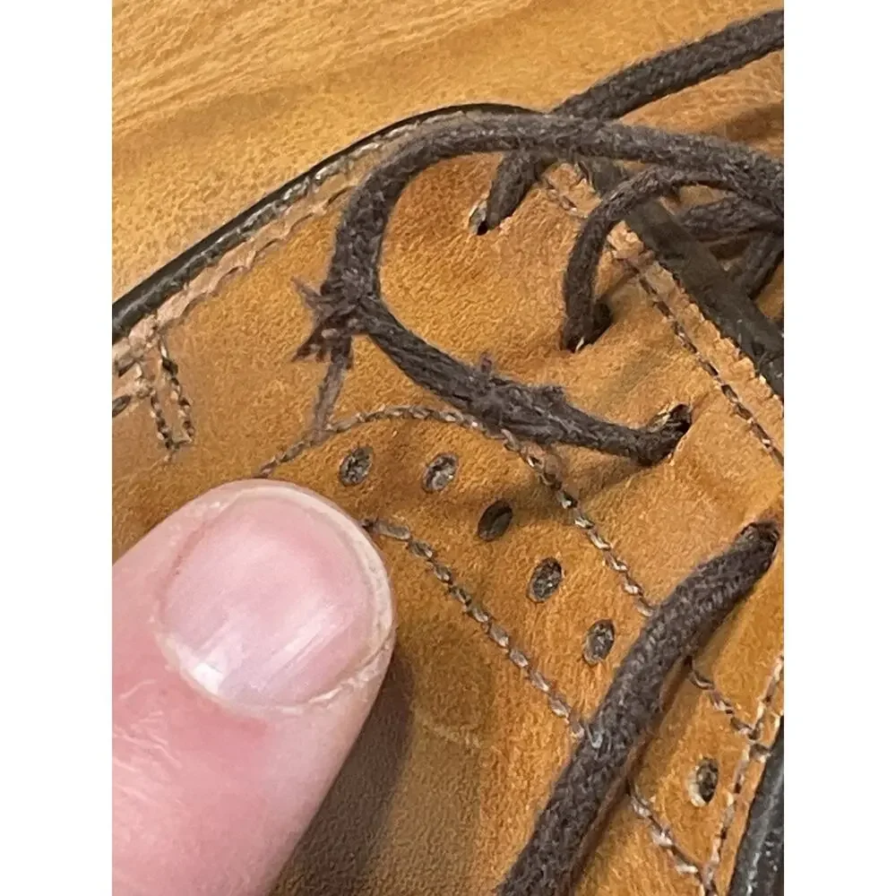 ALLEN EDMONDS Clifton Cap Toe Walnut Brown Tan Oxford Shoes Sz 10.5 D -USA Made